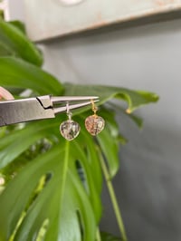 Image 2 of Black Super 7/Rutilated Quartz Heart Charms