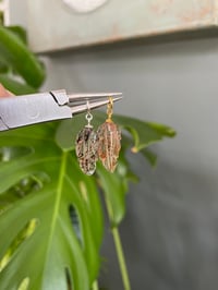 Image 2 of Black Super 7/Rutilated Quartz Leaf Charms
