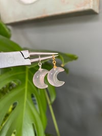Image 2 of Rose Quartz Moon Charms