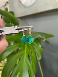 Image 3 of Malachite Clover Charms