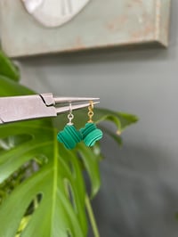 Image 2 of Malachite Clover Charms
