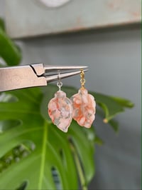 Image 1 of Flower Agate Leaf Charms