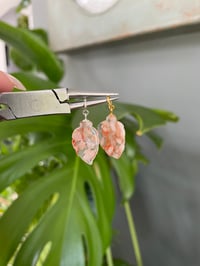 Image 2 of Flower Agate Leaf Charms