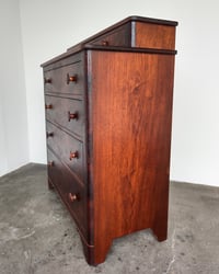 Image 8 of Late 19th Century Flame Walnut Highboy Dresser