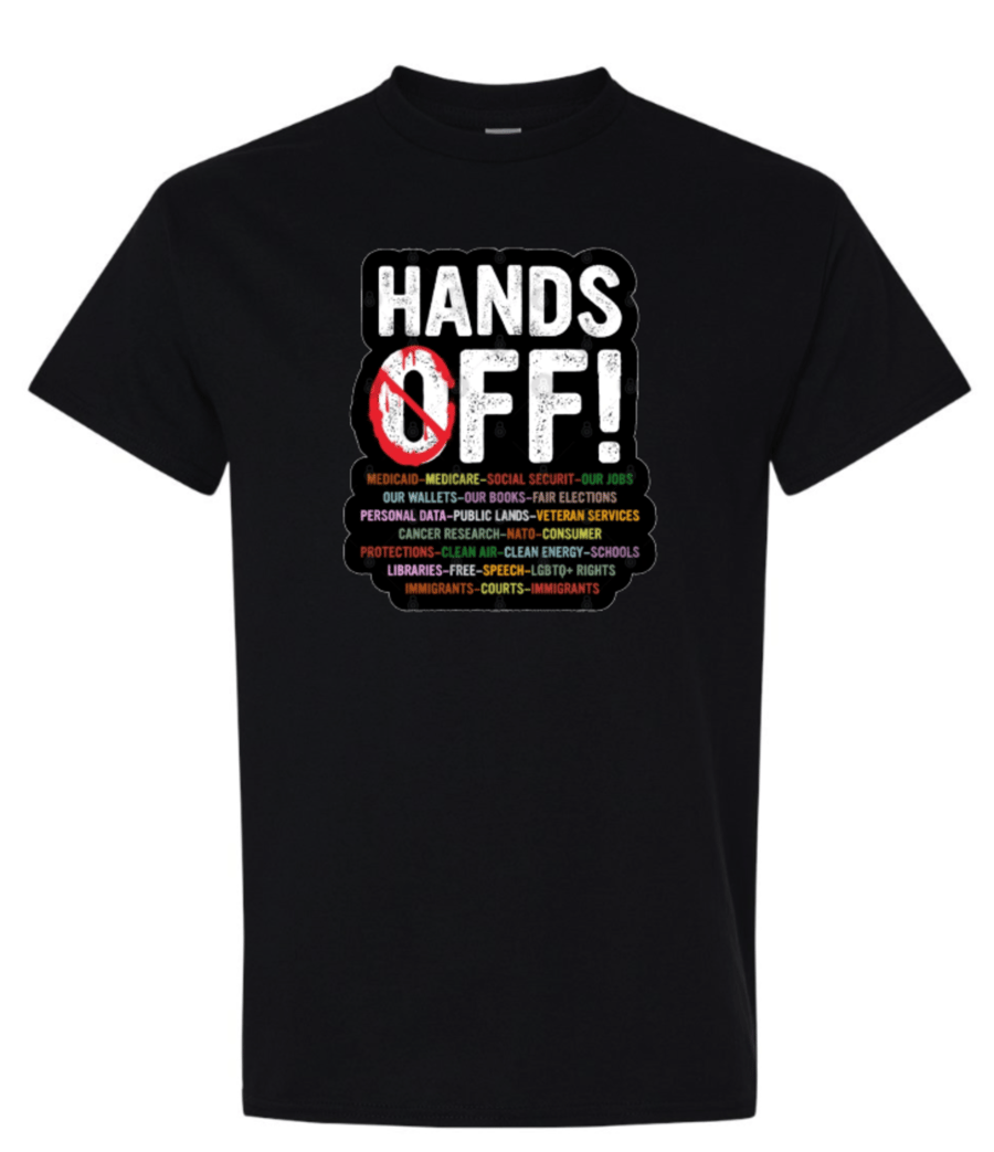 Image of HANDS OFF TEE/BLACK