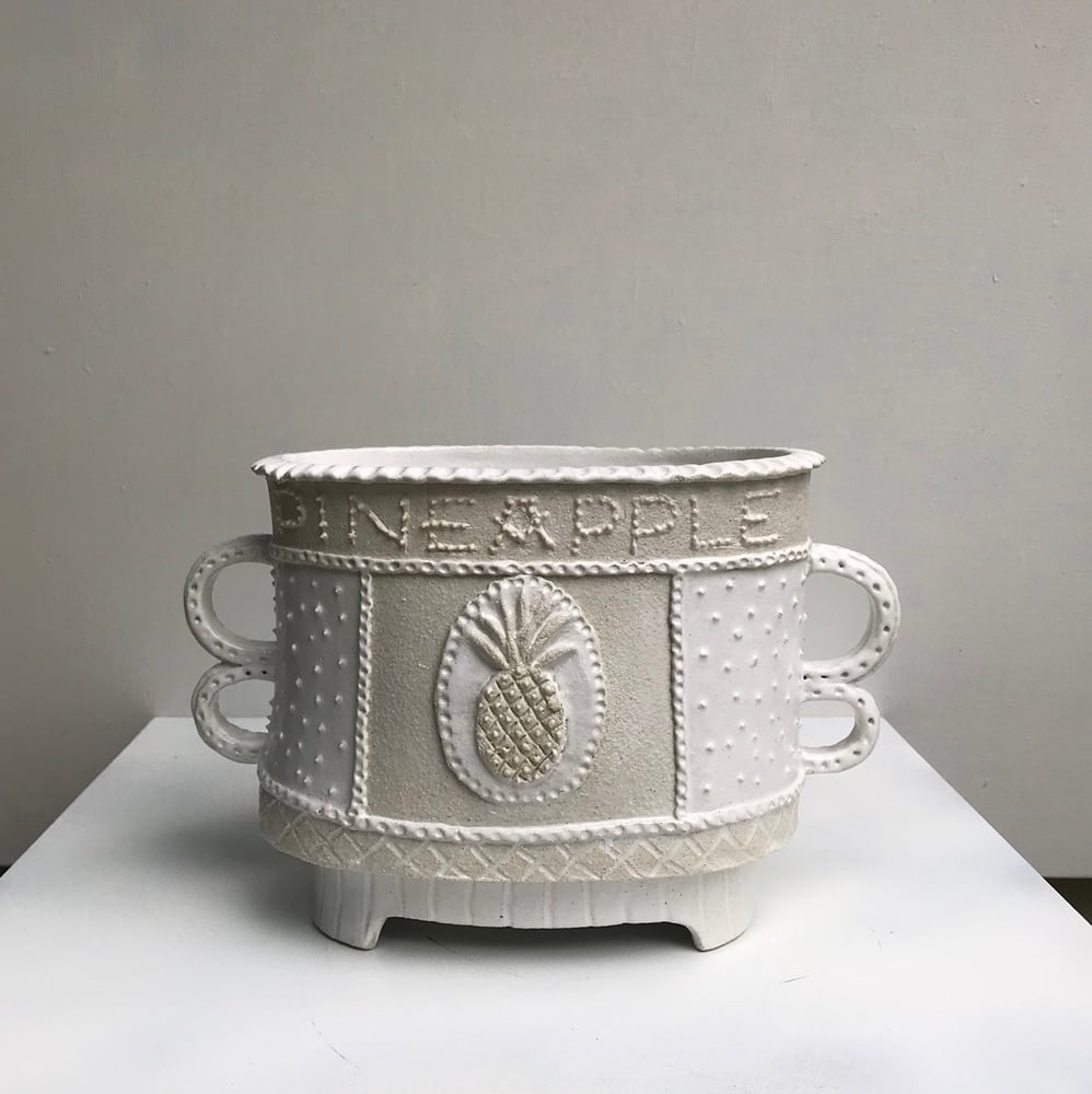 Image of Pineapple Slipware Cachepot/Vase