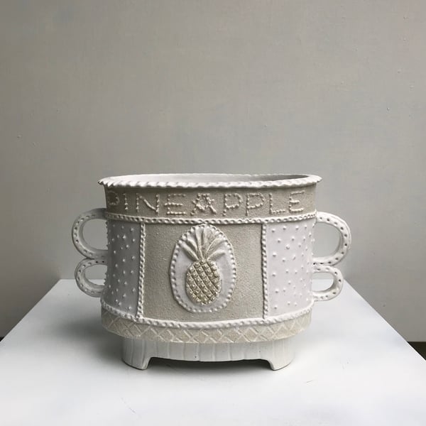 Image of Pineapple Slipware Cachepot/Vase