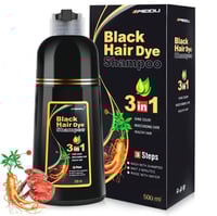 Image 1 of 3 in 1 Black hair Dye shampoo.