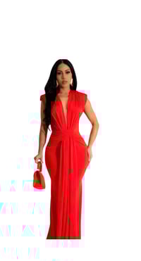 Image 3 of Bodycon maxi Dresses for party,Deep V- neck  Long dress.