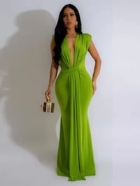 Image 1 of Bodycon maxi Dresses for party,Deep V- neck  Long dress.