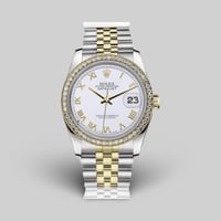 Image 1 of Prestige Date Classic ‘Diamond Bezel’ - Timeless Two-Tone Luxury Watch