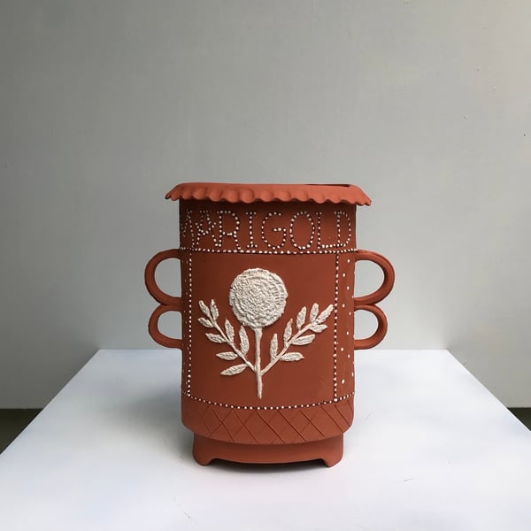 Image of Marigold slipware vase