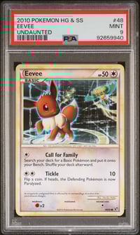 Image 1 of 2010 Pokemon Undaunted #48 Eevee • PSA 9 Mint