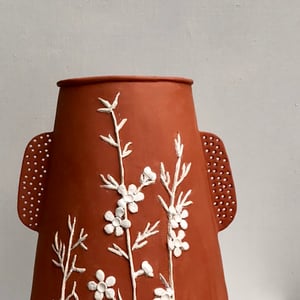 Image of Wax flower teardrop Vase