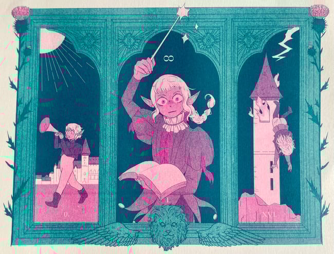 [ Dungeon Meshi ] Thistle Triptych Riso