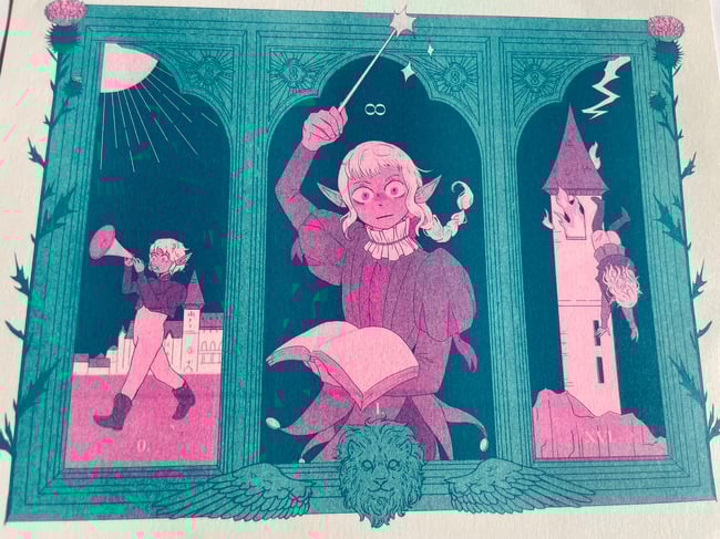 [ Dungeon Meshi ] Thistle Triptych Riso
