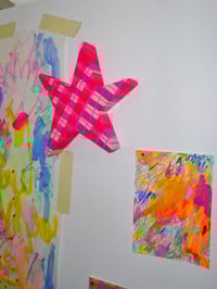 Image 2 of RENEE X SUNDAY Plaid Star Wall Sculpture ☆
