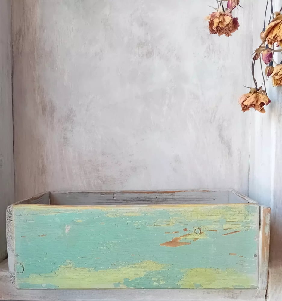 Image of Rustic Scratch Built Chippy Painted Timber Display Pigeon Hole Box 
