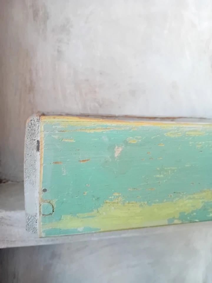 Image of Rustic Scratch Built Chippy Painted Timber Display Pigeon Hole Box 