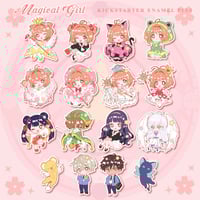 Image 1 of Cardcaptor Sakura Chibi  14 Pins + 2 Small Pins Full Set (Pre-order)💛💙💚❤️🧡