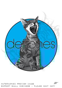 Image 1 of Deftones Cat (adrenaline) Art Print