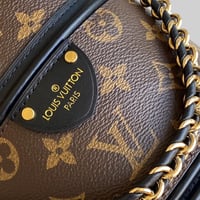Image 3 of Monogram Luxe Chain Bucket Bag – Classic Brown