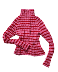 Image 1 of Pink & red stripey sweater