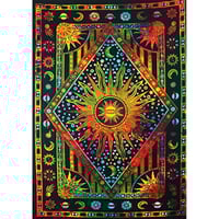 SUN MOON AND STARS TAPESTRY 55"x83" 