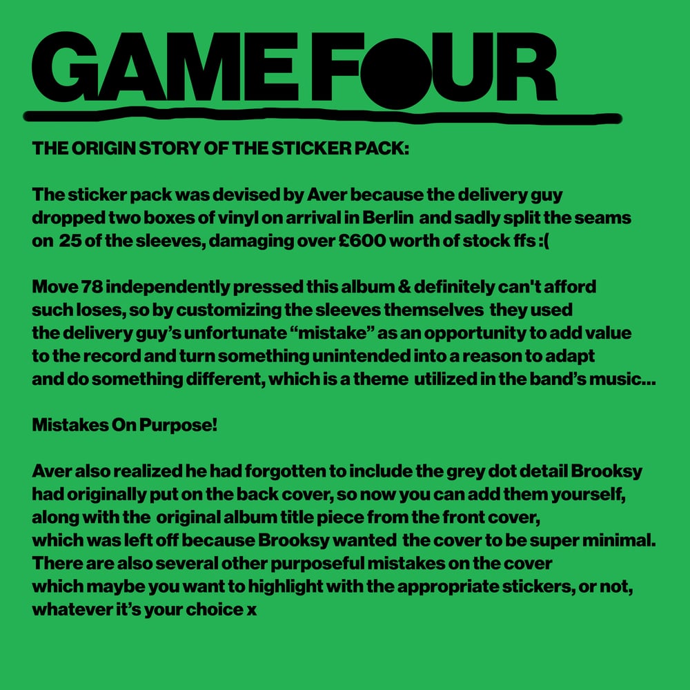 'GAME FOUR' Special Customized 12"