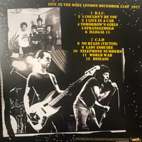 Image 2 of UK Subs '' Live At The Roxy 1977 '' lp