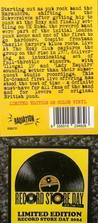 Image 3 of UK Subs '' Live At The Roxy 1977 '' lp