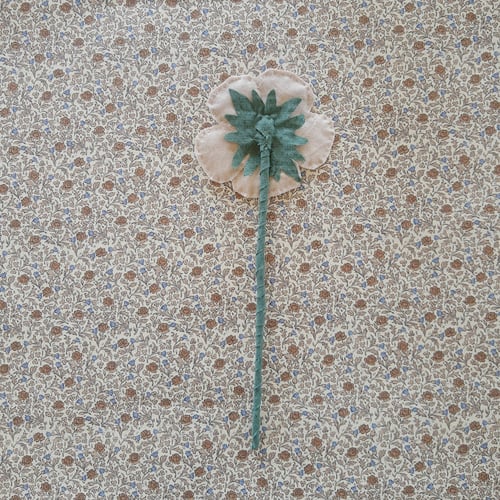 Image of Fabric Pansy - Light rose and cream/caramel