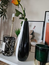 Image 2 of Pre loved retro black and white vase 