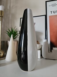 Image 3 of Pre loved retro black and white vase 