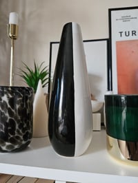Image 1 of Pre loved retro black and white vase 
