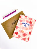 Carte Postale double volet "Happy you"