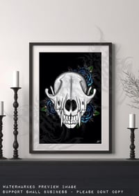 Image 2 of Pteropus Skull Art Print
