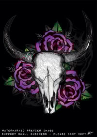 Image 1 of Bison Skull Art Print