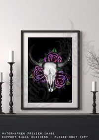 Image 2 of Bison Skull Art Print