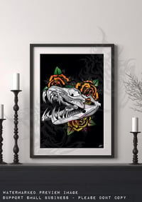 Image 2 of Snake Skull Art Print