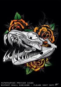Image 1 of Snake Skull Art Print