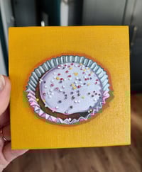Image 1 of 'Cupcake with Sprinkles' Original mini oil painting