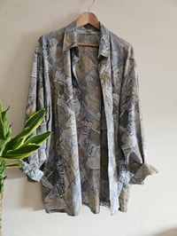 Image 3 of Vintage oversized grey print shirt 