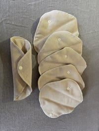 Image 1 of Set of 6 Un-dyed, Un-bleached 100% Linen Pantyliners 