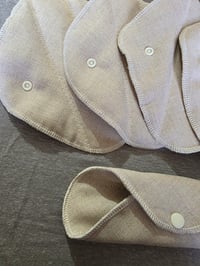 Image 2 of Set of 6 Un-dyed, Un-bleached 100% Linen Pantyliners 