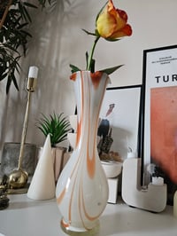 Image 1 of Pre loved orange marble glass vase