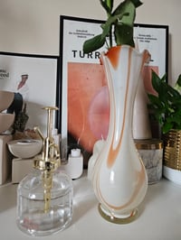 Image 3 of Pre loved orange marble glass vase