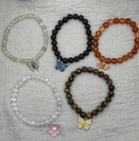 Image 1 of Crystal Gemstone Charm Bracelet