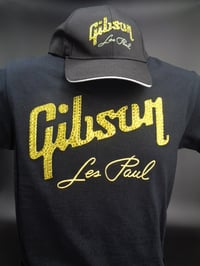 Image 2 of Gibson (Yellow logo) Les Paul Black baseball cap