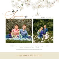 Tuesday, June 10th - Peony Garden Mini Session ~ Deposit Only